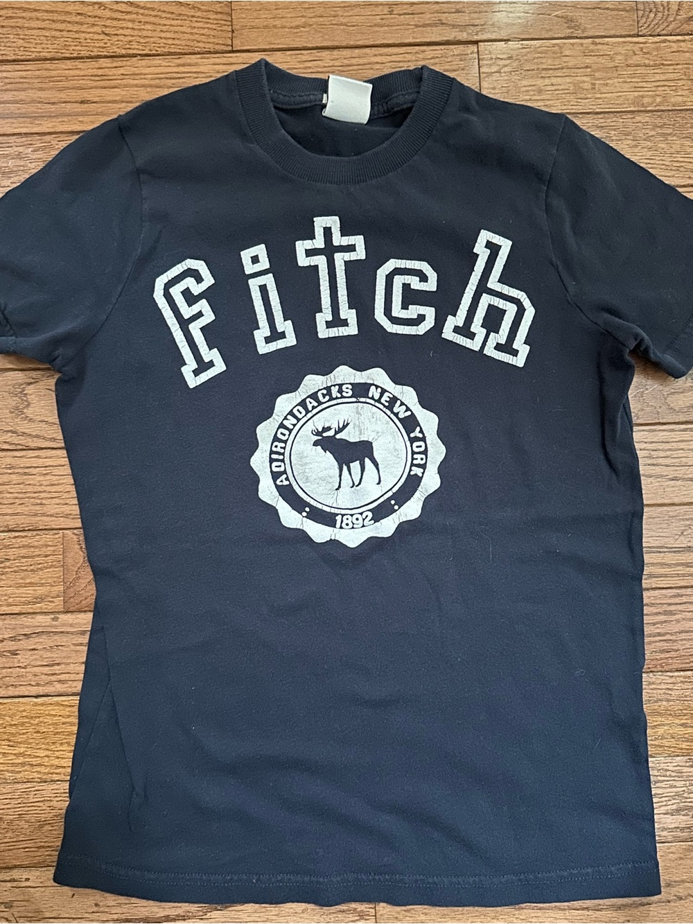 Kids vintage navy Abercrombie Graphic Logo T‑Shirt